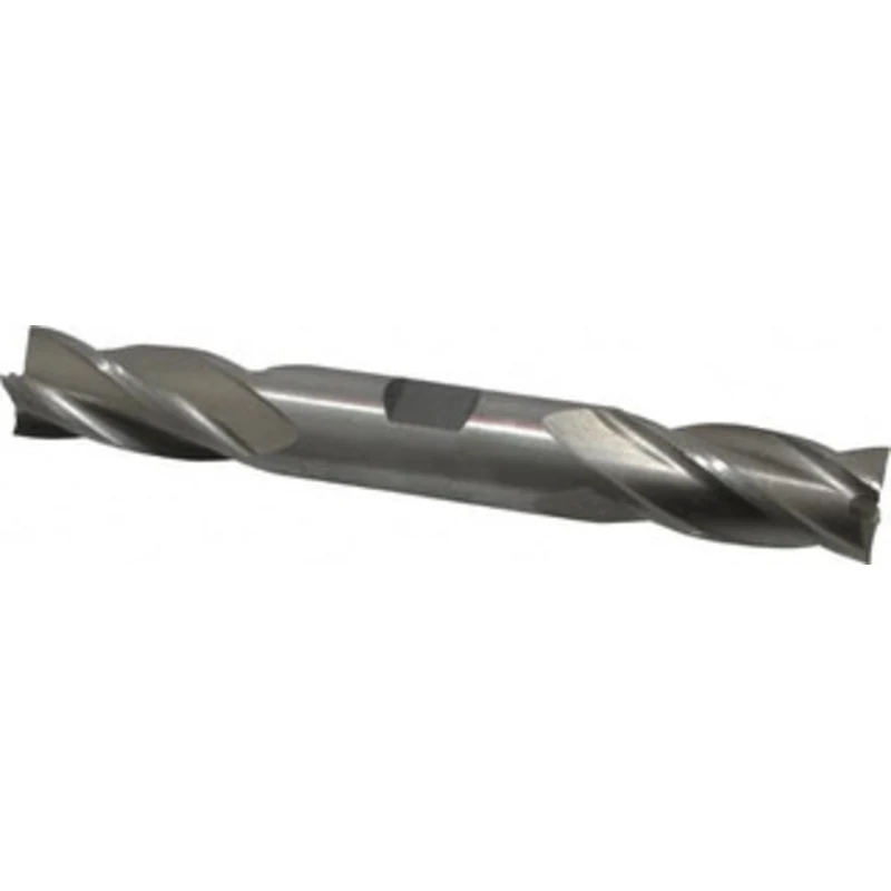Value Collection 3/4, 1-5/8 LOC, 3/4 Shank Diam, 5-5/8 OAL, 4 Flute, Cobalt Square End Mill Double End, Uncoated, Spi...